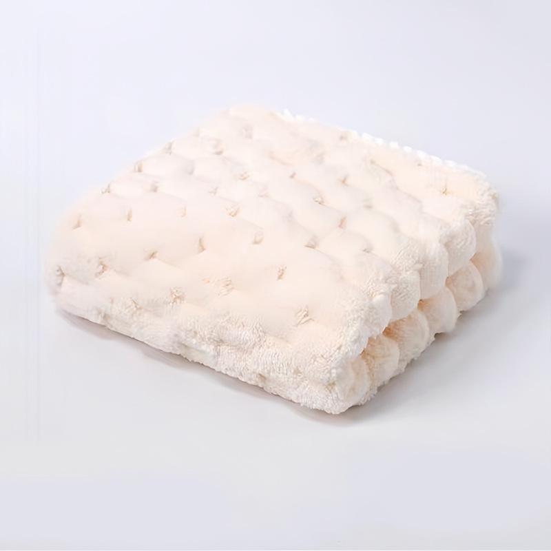 Golden Turtle Coral Fleece Extra Large Absorbent Bath Towel - Soft Grid Velvet Flannel