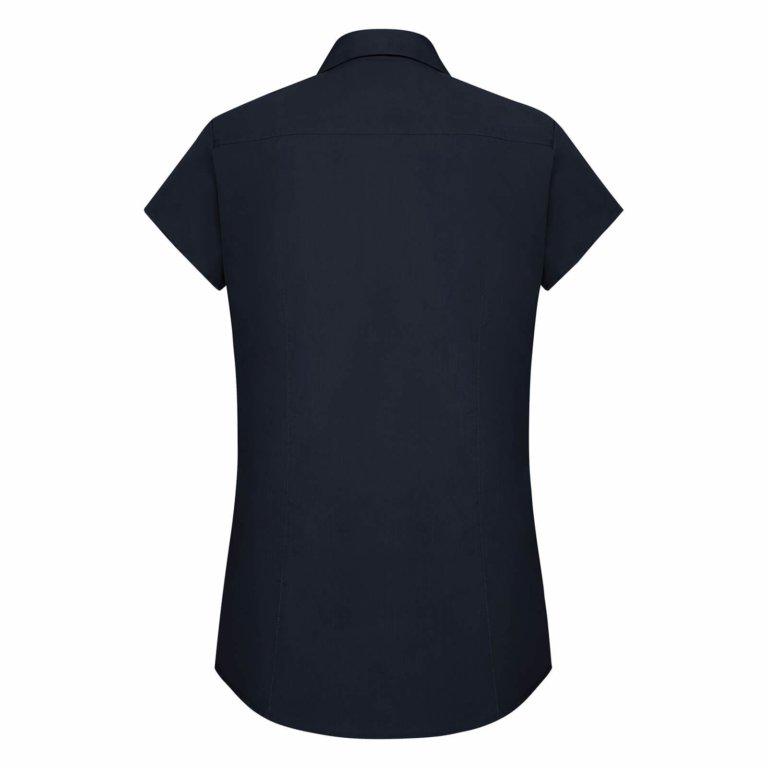 Russell Collection Ladies Cap Sleeve Polycotton Easy Care Fitted Poplin Shirt