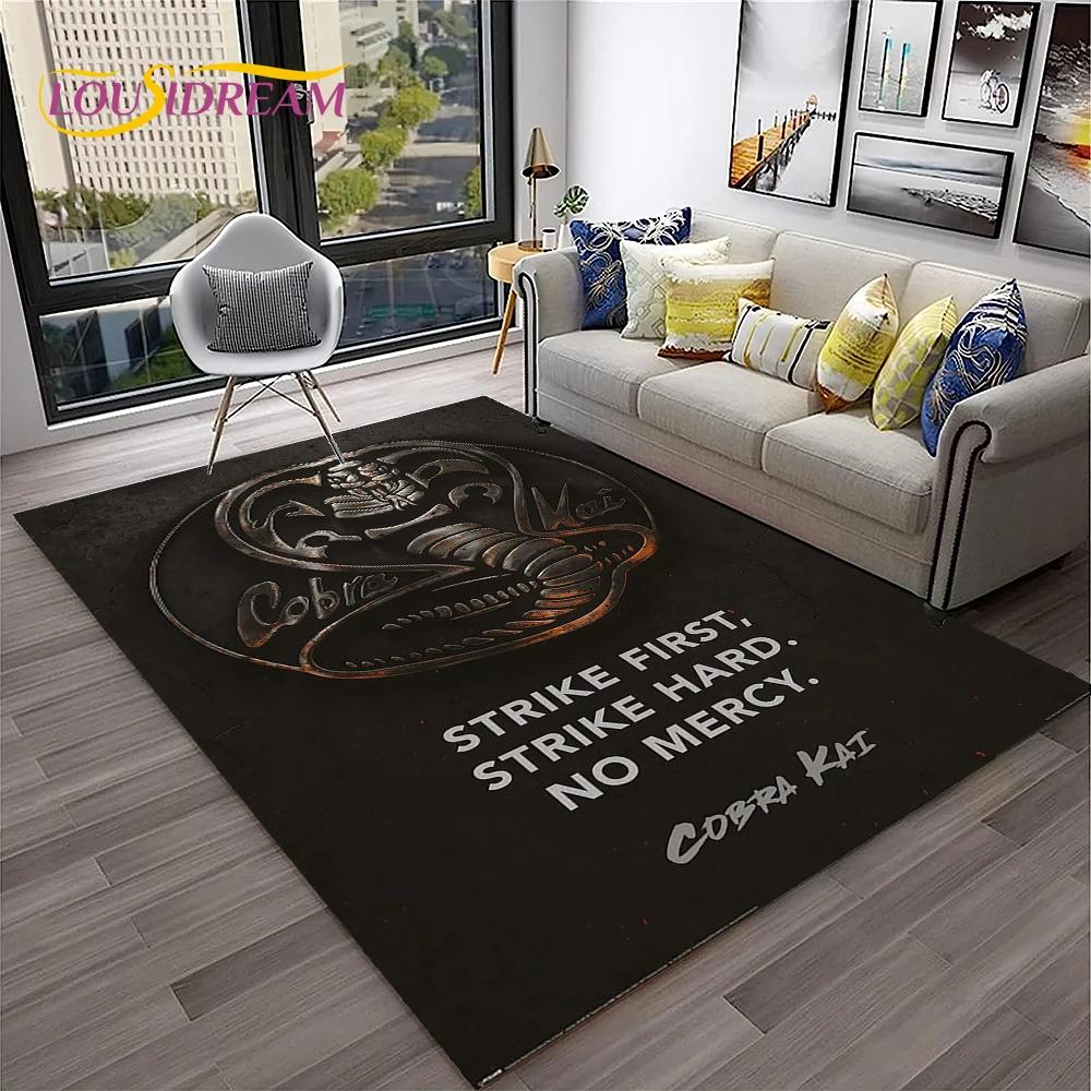 3D Cobra Kai Amanda TV Karate HD-Teppich für Zuhause, Wohnzimmer, Schlafzimmer, Sofa, Fußmatte, Dekor, Kinderspielbereich, Teppich, rutschfeste Bodenmatte