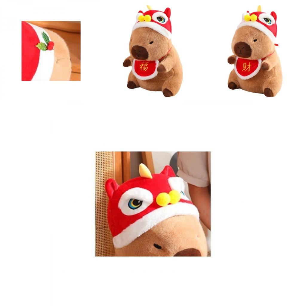 Adorable Christmas Capybara Plush Toy With Soft Short Plush Filling For Kids Gifts