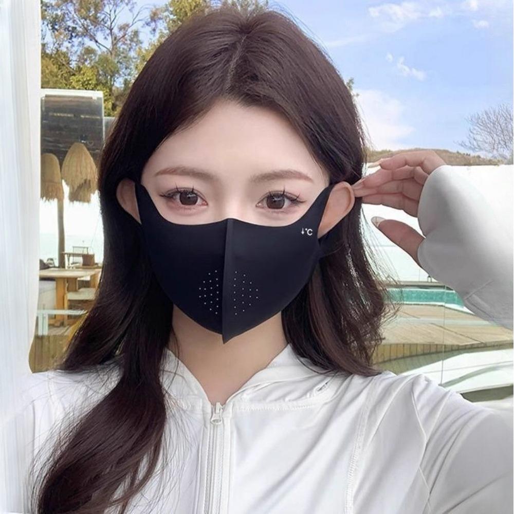 Breathable Women Summer UV Protection Face Mask Ice Skin Cover Outdoor Wrap Cover Sports Cycling Sun Proof Sunscreen Dustproof