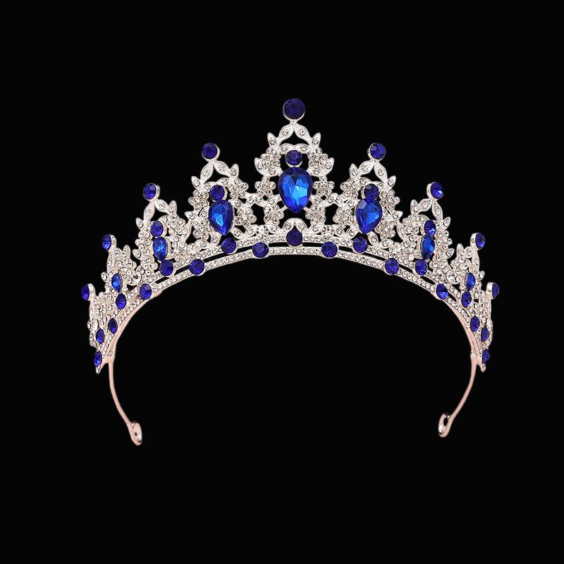 Wedding and Birthday Headband Leaf Inlaid with Rhinestone Crystals Colorful Princess Bridal Accessories