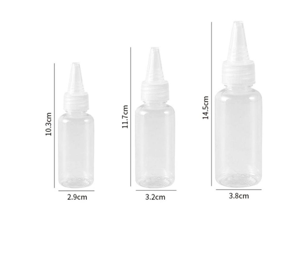 30-100ml Leere Tropfflasche Transparentes Plastik Nachfüllbar Düsentropfer mit Kappe Kleine Extrusionsflasche Tragbare Verpackung