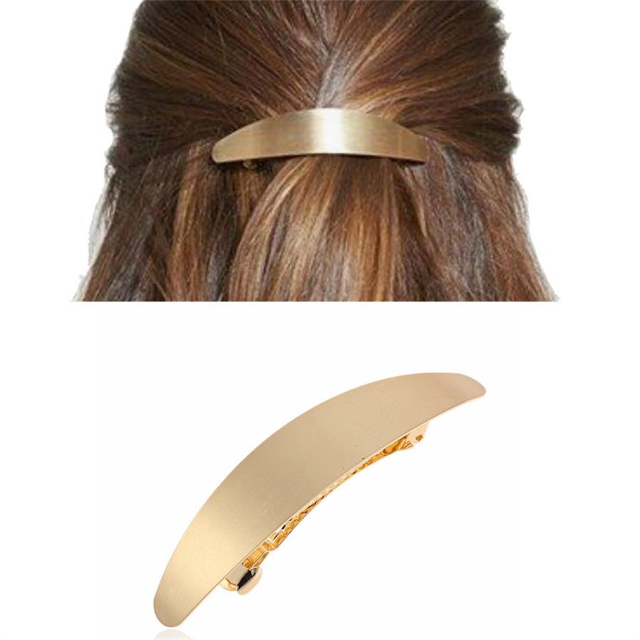 New Simple Fashion Metal Alloy Hair Clips Geometric Ponytail Holder Girls Hairpins Hair Barrette Horsetail Headwear Styling Tool
