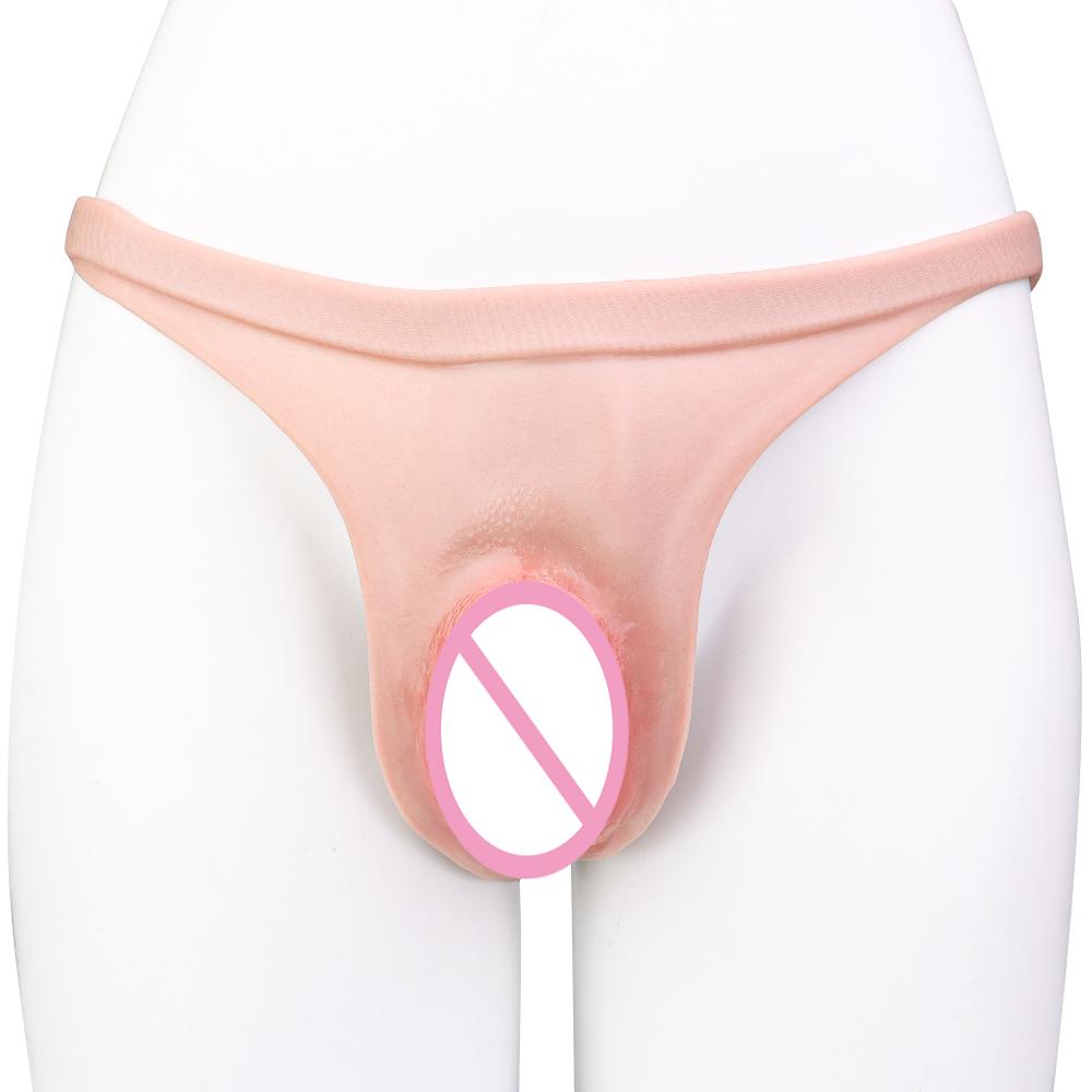 Soft Crossdresser Silicone Panties Adult Sex Toys Transgender Underwear Lifelike Vaginal Sexy Thong for Man Woman Gay Pleasure
