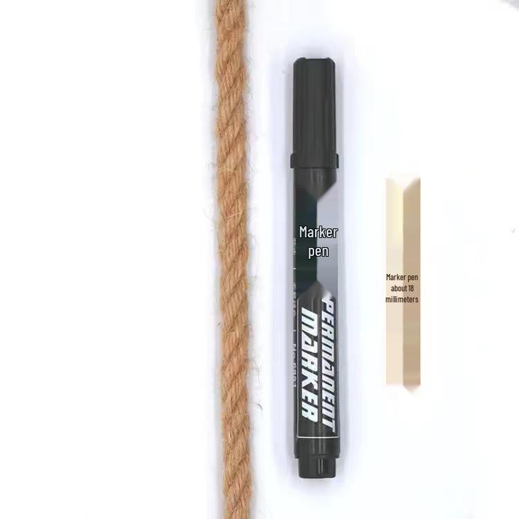 Handmade Woven Jute Rope Cat Tree Decor with Vintage Burlap Tag