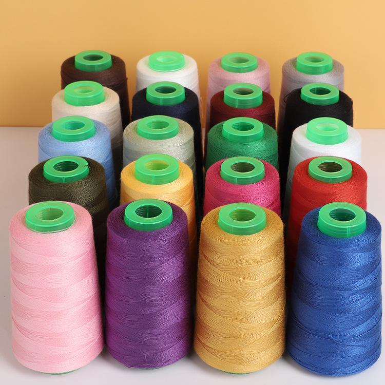 Household Sewing Thread - Large Spool, 202 Colors, Medium Thick Polyester for Sewing Machines, Black & White