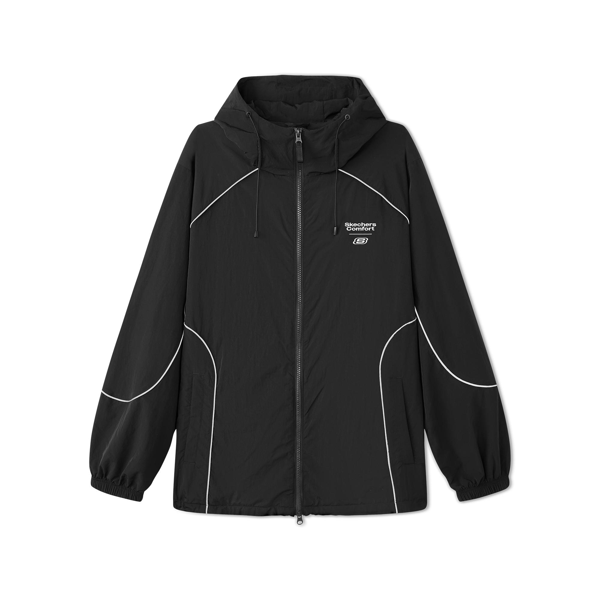 Skechers Fleece Lined Warm Windproof Water Resistant Sports Commuting Casual Loose Comfortable Soft Hooded Jacket Men jackets L325M088-0018 S