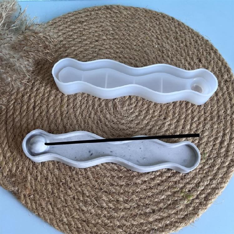 Waving Silicone Scented Stick Holder Molds for Scented SticStand Waved Shape Silicone Candle Stand Molds for Epoxy Resin