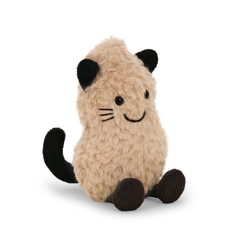 17cm Lindo Colgante de Peluche de Cacahuete Juguete de Peluche Esponjoso Cacahuete Cosplay Gato Alce Muñeco Suave Llavero Juguete para Niños Regalo de Cumpleaños Navidad