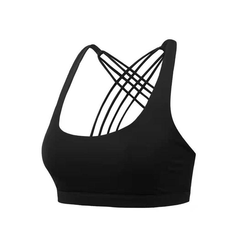Damen Komfortabel Gepolsterter Sport-BH-Westen mit Kreuzrücken für Fitnessstudio, Fitness und Yoga