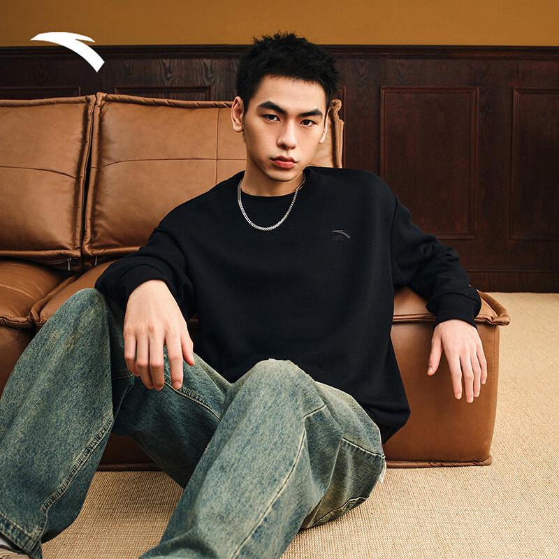 Anta Unisex Fleece-Lined Round Neck Sweatshirt