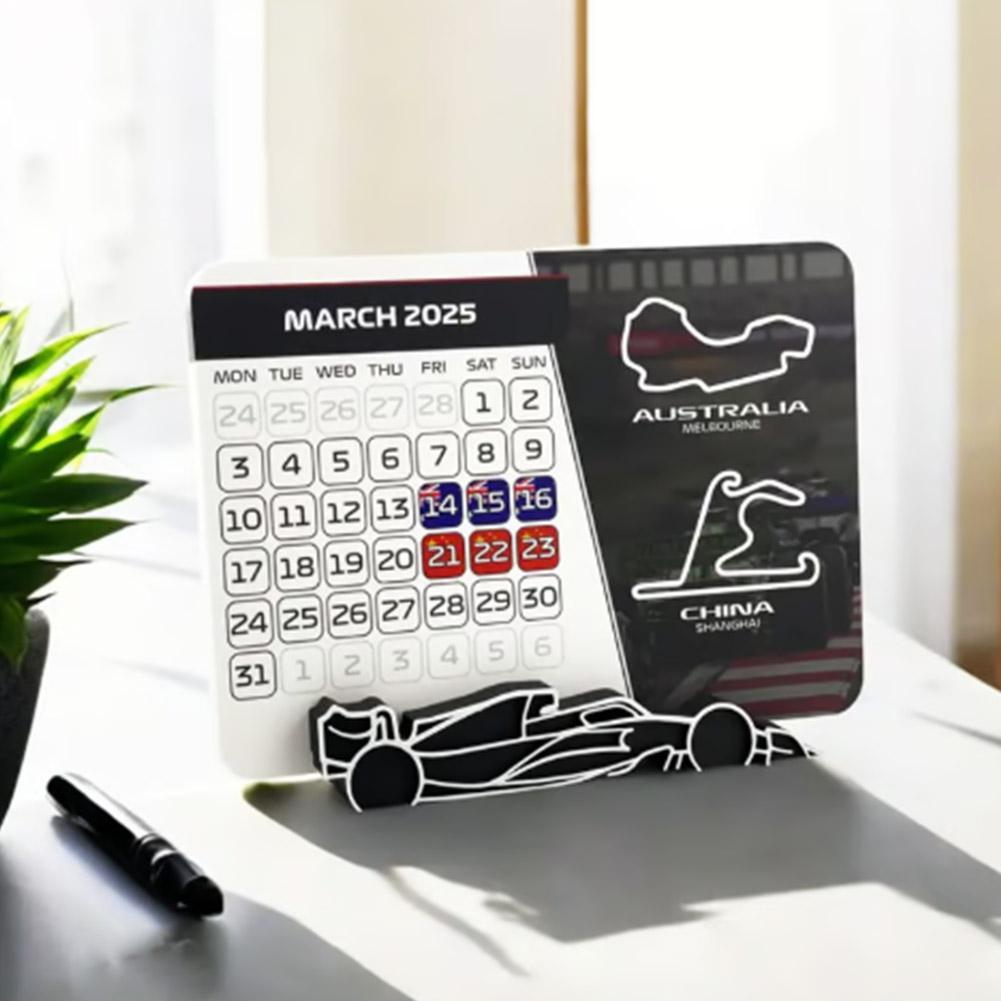 For F1 Racing Paper Calendar Desktop Station Calendar Home Decoration Itinerary Arrangement Formula Racing Calendar 2025
