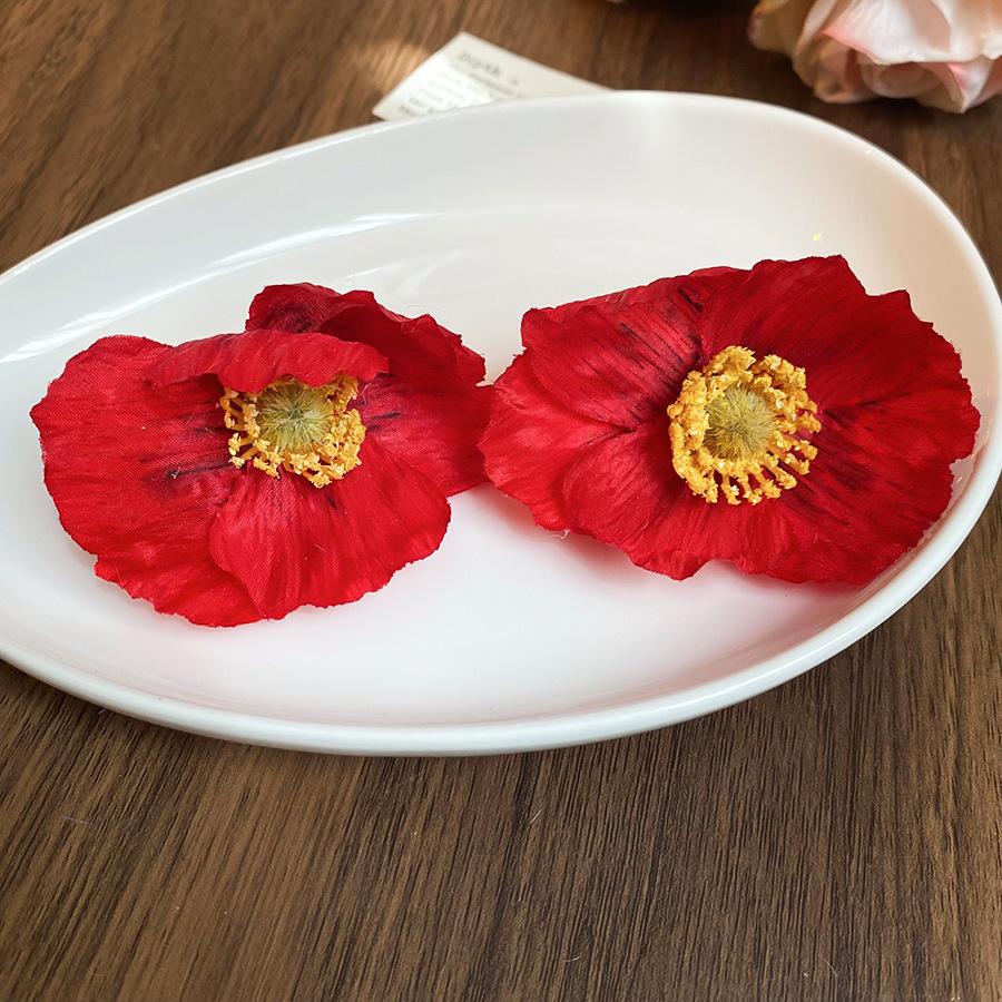 Spring and summer fabric flower earrings fashion super fairy design stud earrings high sense sweet small fresh earrings women