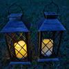 Yousheng Retro Solar Lantern, Outdoor Solar Candle Lantern, Waterproof Solar Garden Light with Hanging Loop, Decorative Light for Yard Patio Terrace