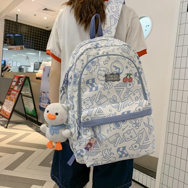 School Bag Girl Cute High School Junior High School Students Large Capacity Versatile Backpack Primary School Students Simple Small Fresh Backpack