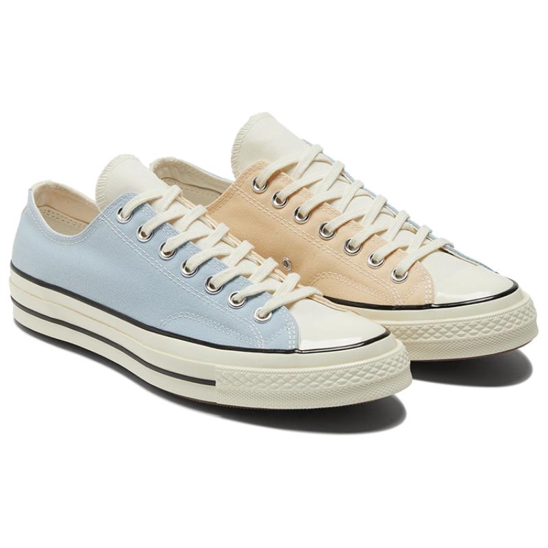 Converse Chuck Taylor All Star 1970s Mandarin Duck Color Blocking Classic Versatile Low-Top Canvas Shoes Unisex Light Blue Beige