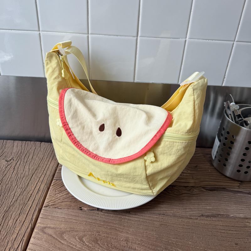 

Летняя дофаминовая контрастная цветная наплечная сумка женская новая милая фруктовая большой вместимости сумка-мессенджер сумка-пельмень