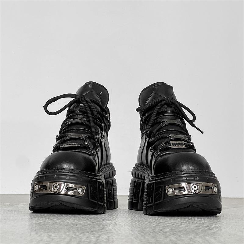 Fashion Trend Locomotive Style Dad Shoes 2025 New Platform Shoes Heavy Metal Trend Punk Boots 561203-J