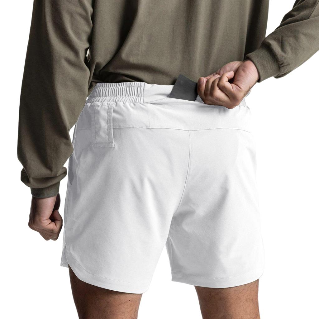 Men’s Summer Casual Woven Shorts Five Pocket Athletic Quick Dry Relaxed Fit Street Style Elastic Waist Short Pants