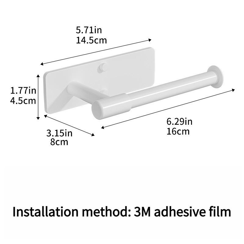 1PC toilet tissue holder stainless steel wall hanging non-punching bathroom toilet roll holder toilet paper holder paper tube holder белый