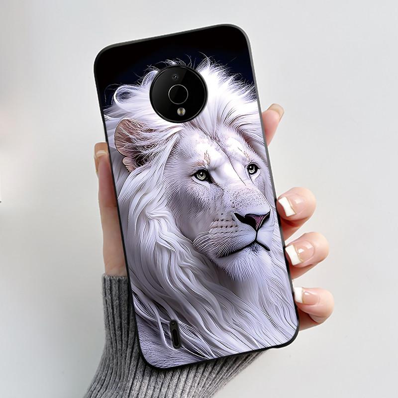 For Nokia C200 C100 Case Cute Love Rabbit Funny Cartoon Black Soft Silicone Protective Cover For NokiaC200 NokiaC100 Phone Case