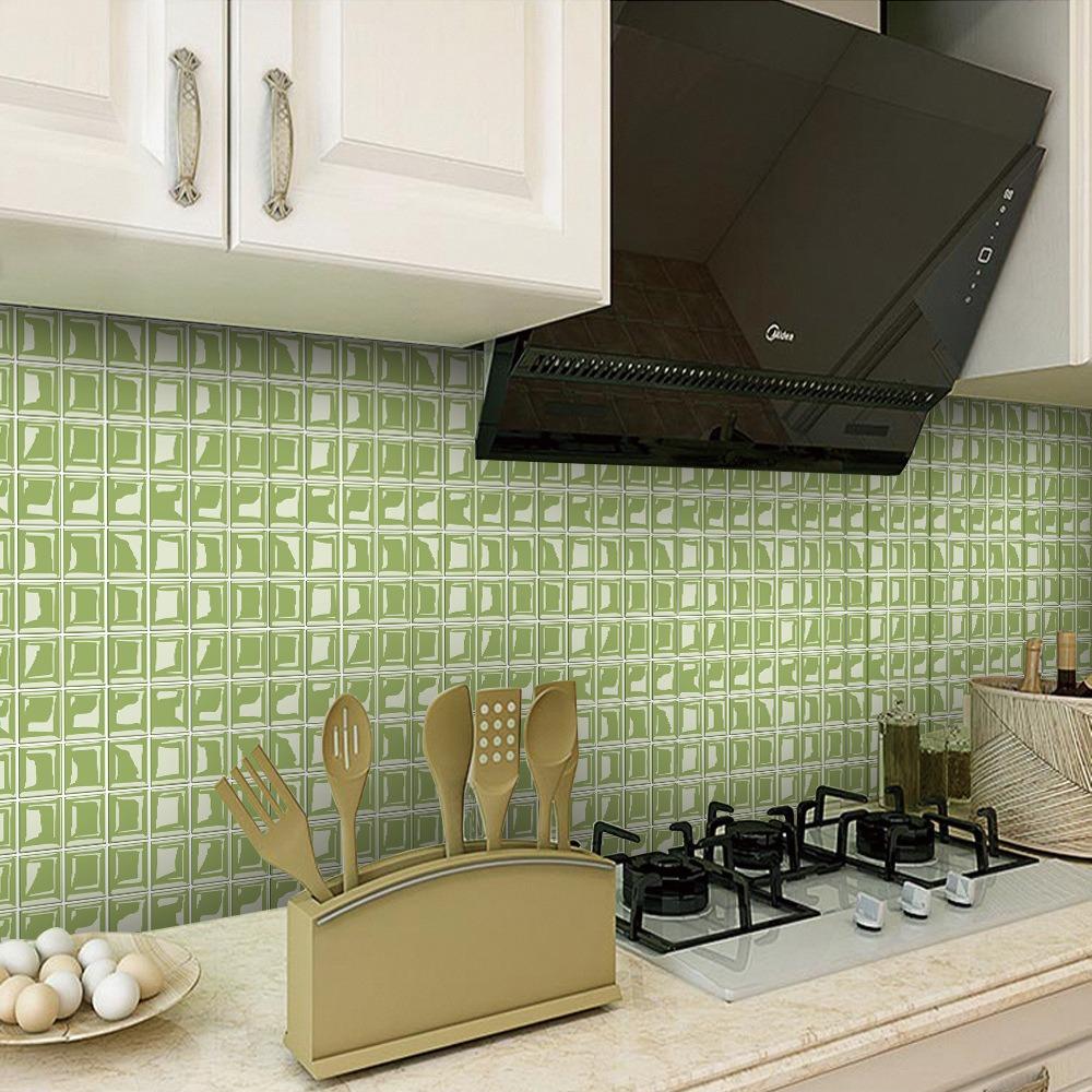 10pcs Self Adhesive Crystal Tile Wall Sticker Waterproof Wall Decals  Kitchen