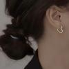 1 Pair Stainless Steel Heart-shaped Earrings Simple and Elegant Fashionable Women's Earrings for Daily Wear or Parties, Jewelry Accessories