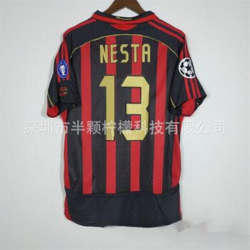 2006/07 season AC Milan home and away jersey No. 22 star KAKA retro jersey Barcelona short sleeve