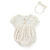 Fashion Sweet Baby Girls Bodysuit +Headband Soft Cute Newborn Girl Clothes