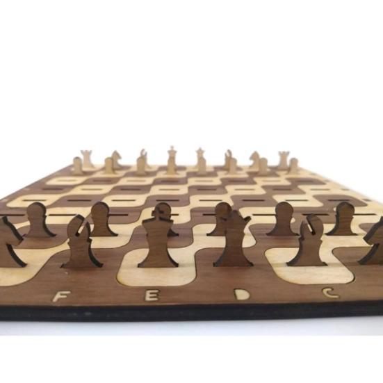 Mini Assembled Chessboard Portable Travel Wooden Chess Board with Storage Compartments Kids
