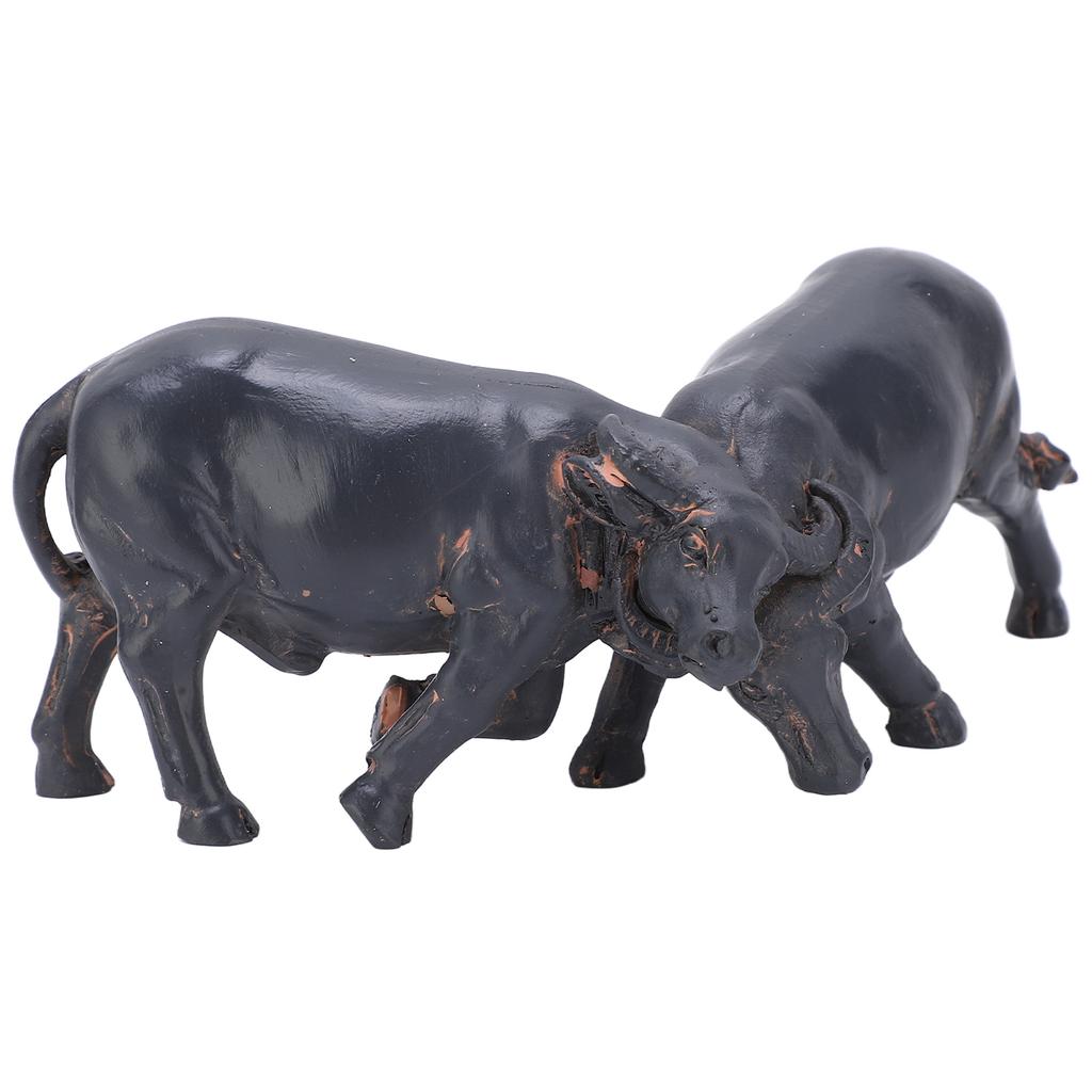 Bull Statue Resin Material Representing Good Luck Compact Modern Style Vivid Animal Sculpture for