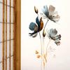 1PCS Simulation Three-Dimensional Relief Texture Flowers Bedroom Home Decoration Wall Stickers Self-Adhesive