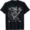 Unisexs Rock Cat Pattern Short Sleeve TShirts Funny 3D Guitar Cat Print Casual T Shirt Outdoor Unisex Unisex Y2k Tops Summer Clothing