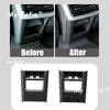 For Geely Galaxy E8 2025 2026 Car ABS Carbon Fiber Rear Seat Armrest Air Condition Cover Trim Vent Protector Anti-kick Frame