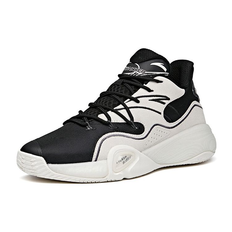 Anta Cement Bubble 1.0 Thompson Low Basketball Shoes Men Sneakers Black White 912121608S-2