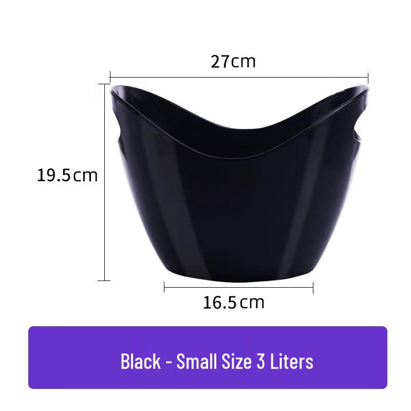ZISIZ Transparent Plastic Ice Bucket with Handle