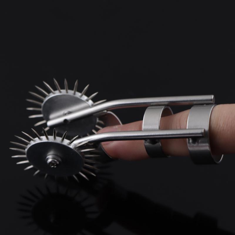 New Stainless Steel Pinwheel Needles Wheel Roller Submissive Fetish Sex Slave Adult Sex Toys Nipple Clitoris BDSM skin