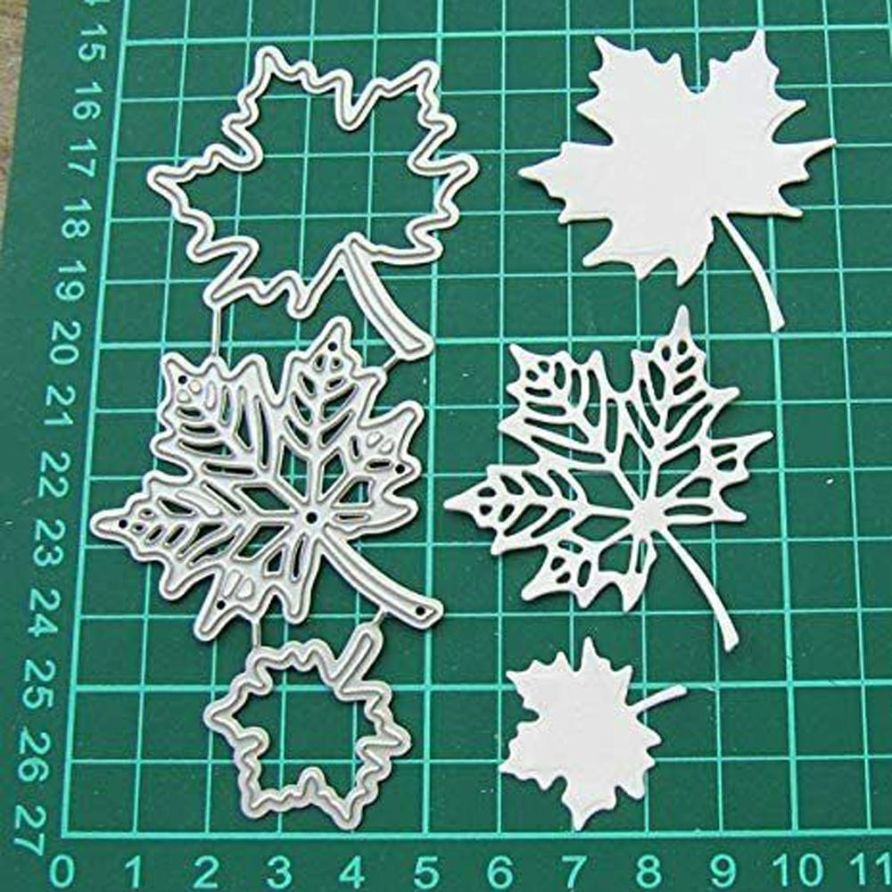 New 3pcs Maple Leaf Metal Cutting Dies Stencil Scrapbooking Card Embossing DIY