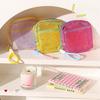 Lightweight Mesh Makeup Bag Travel Portable Cosmetic Storage Bag with Zipper Square Wash Bag Multi-purpose Sundries Storage Bag
