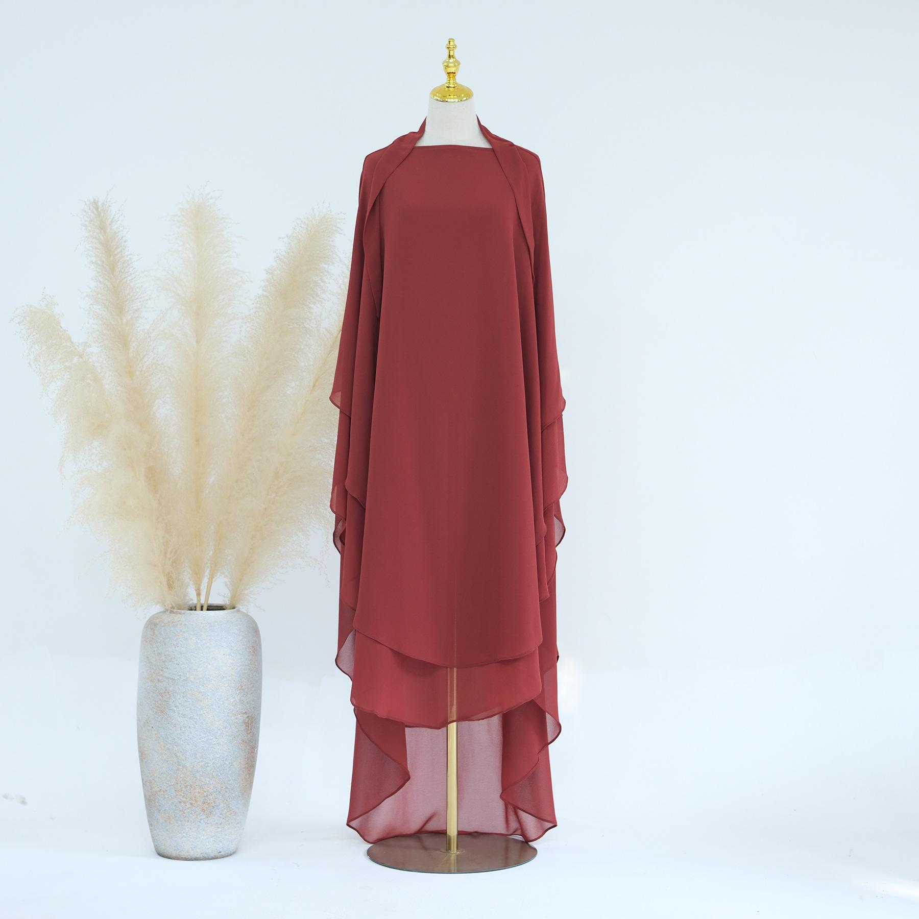 

2023 Loriya Однотонный Двухслойный Шифоновый Платок Полный Круг Большой Платок на Голову HJ916 One Size