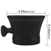 Linkidea Ceramic Shaving Mug with Knob Deep Size Wet Shaving Cup for Razor Shave Soap and Cream Bowl Handle, Men, (Black)