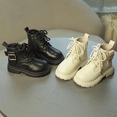 Kids Motorcycle Boots Handsome Fashion Boys Girls Ankle Boots Solid Color Versatile 2024 Brand New Kids Short Boots Soft Sole