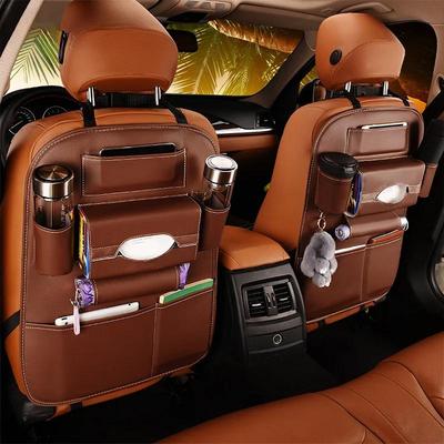 Borsa Organizer Portaoggetti per Schienale Sedile Auto Universale in Pelle PU Multifunzione Scatola Portaoggetti Tasca per Riporre e Riordinare Auto Styling