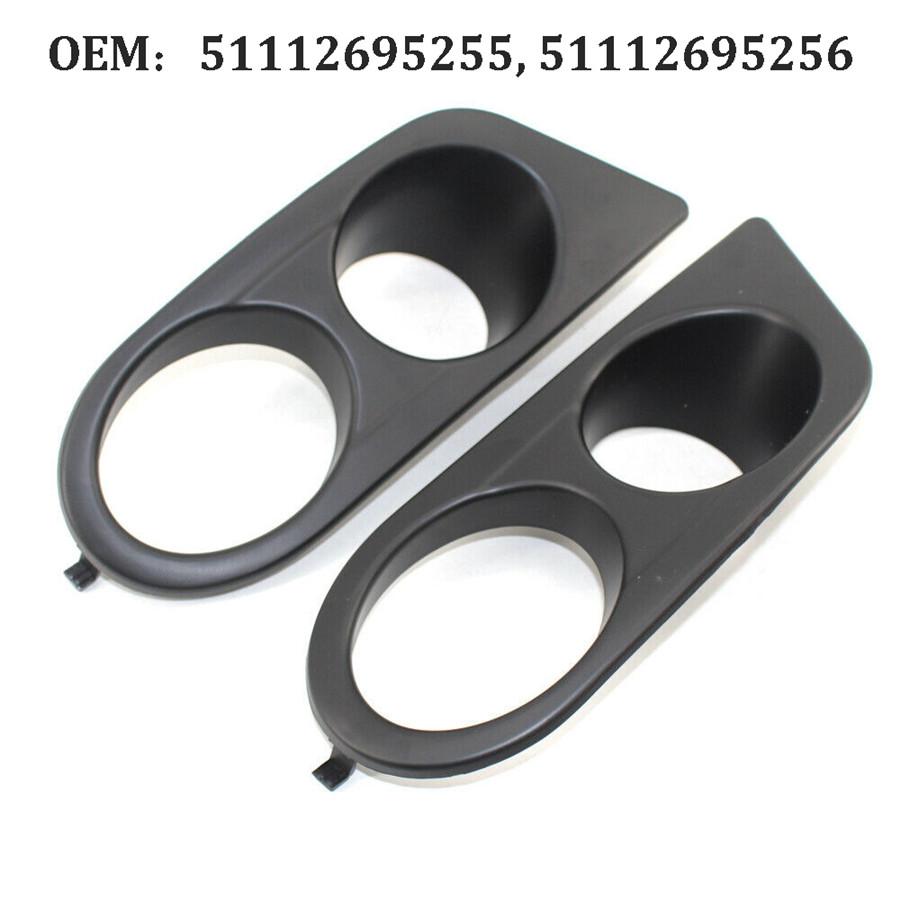 Pair Black Front Bumper Car front Fog Light Lamp Cover For BMW E46 M3 99-06