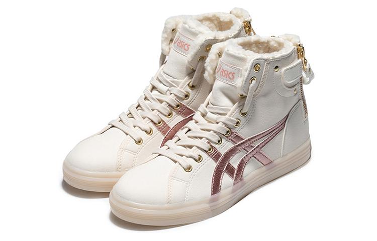 Asics Double Clutch Fleece Retro High Board Shoe Milk White/Gold Women's 1202A078-100