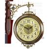 European Retro Double-Sided Silent Wall Clock - Large Antique Style for Living Room