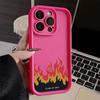 Case For iPhone 17 16 15 Cases iPhone 14 Pro Max Case Red Flame Silicone Phone Case For iPhone 16E 17 Air 16 Plus 13 12 11 Cover