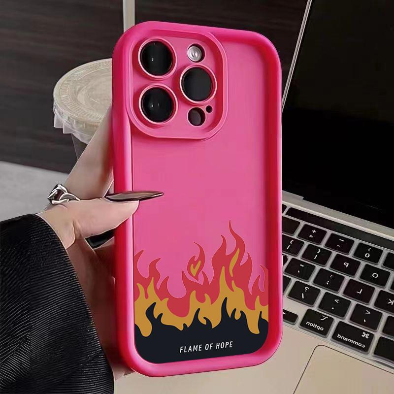 

Чехол Для iPhone 17 16 15 Чехлы iPhone 14 Pro Max Чехол Красное Пламя Силиконовый Чехол Для Телефона Для iPhone 16E 17 Air 16 Plus 13 12 11 Обложка iPhone 14Pro Max розы красного
