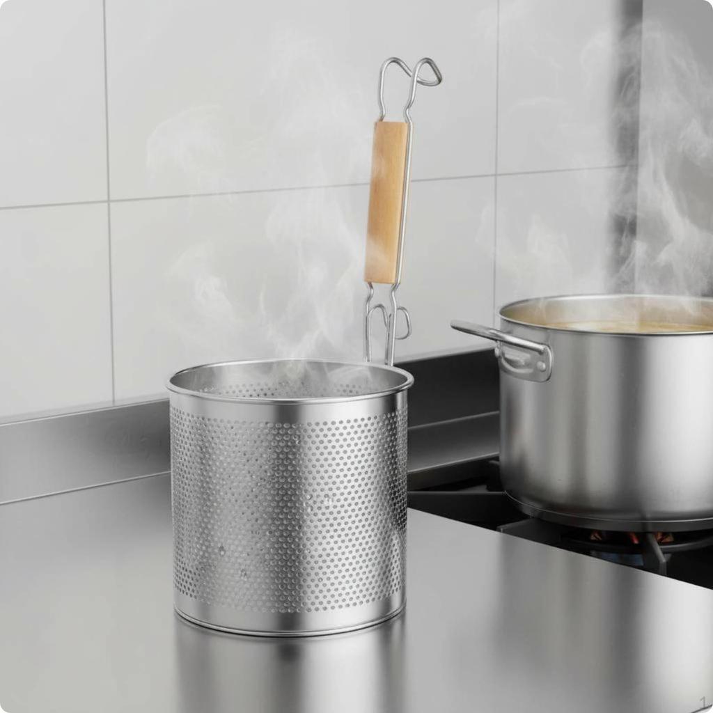 Pentola Scolapasta Multifunzione Cestello Scolapasta per Pasta Facile da Pulire Acciaio Inossidabile Sbollentatura
